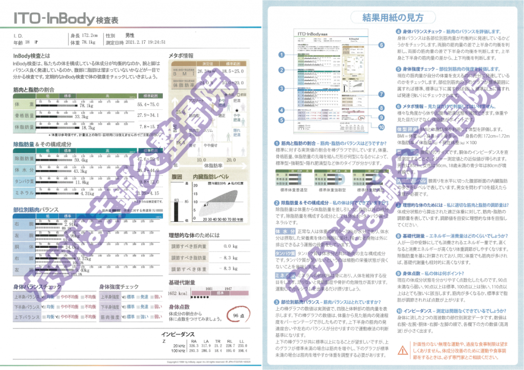 Inbody 体成分分析装置 Cjカイロプラクティック Inbody 体成分分析装置 Cjカイロプラクティック